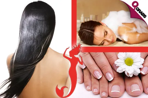 For QR117 have a Pampering Treat with a Classic Mani, Pedi & Paraffin Treatment OR for QR179 Luxuriate in a Moroccan Bath, Hair Treatment & Blow-dry! (QR260/QR400 Value)